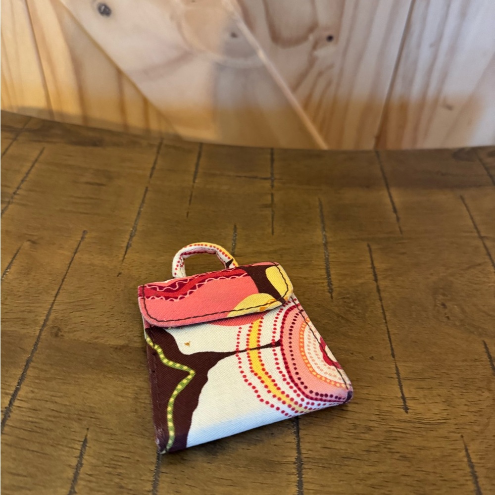 Vera Bradley Pink and Brown Mini Mirror